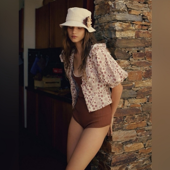 NWT ♡ SANDRO PARIS ♡ Ribbed Knit Lingerie Sleepwear Shorts SIZE 40 (MEDIUM) - Picture 3 of 16